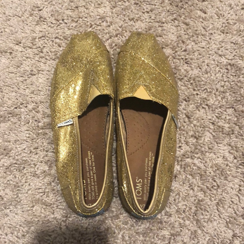 Gold Sparkle Toms